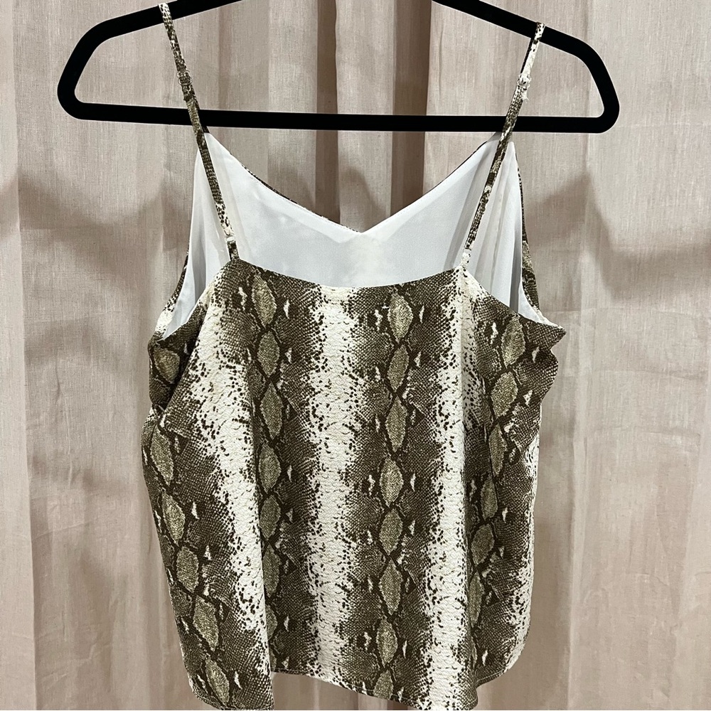 NWT Renvy - Snakeskin Camisole - Olive and Ivory US Size Small - Picture 2 of 3